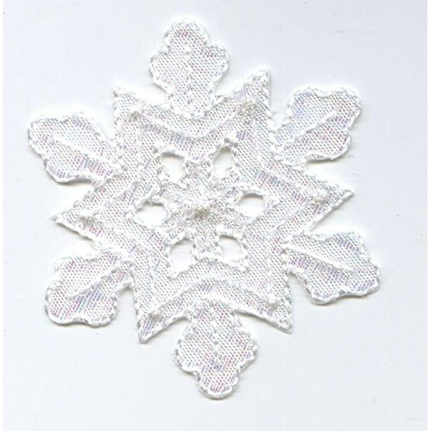 Applique,Sew on,Snowflake,Felt White,Set of 12,Set #3,Holiday,Crafting,Sewing 